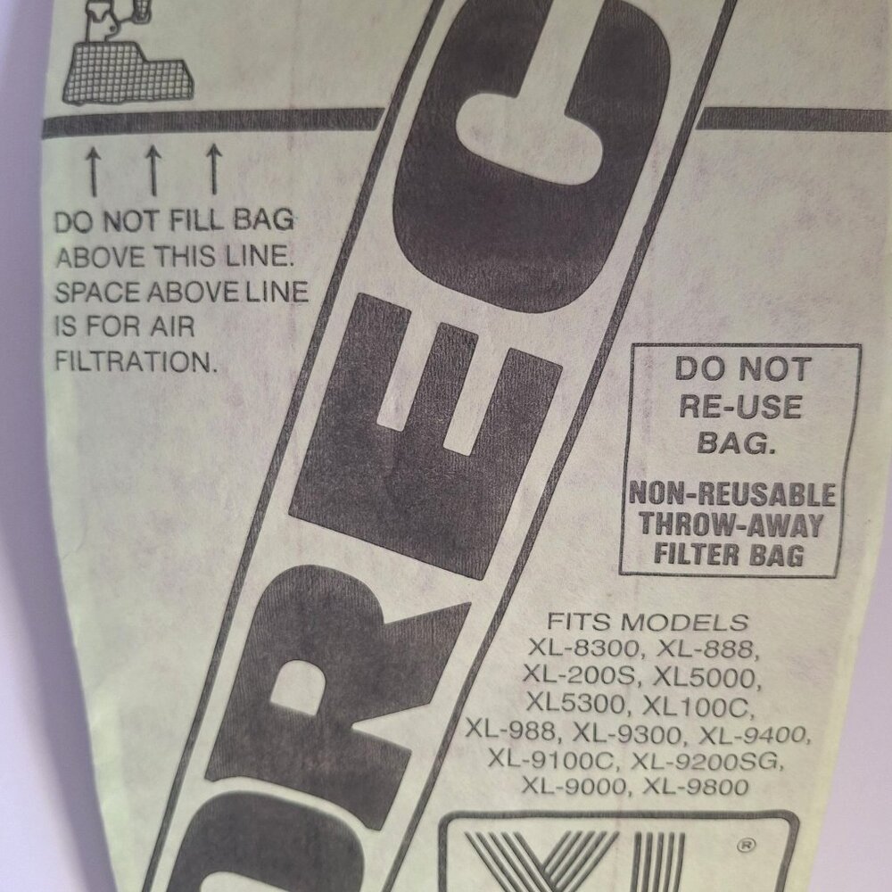 Oreck XL Vacuum Celoc Hypo-Allergenic 16 Disposable Filter Bags With Germastat - Picture 3 of 8